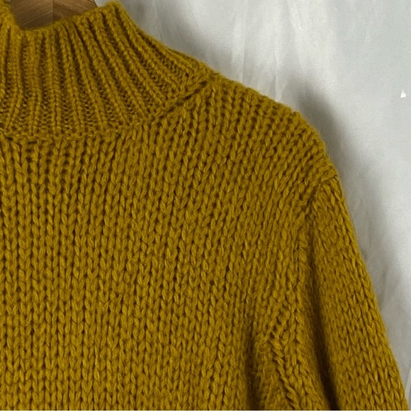 Massimo Dutti Mustard Yellow Turtleneck Sweater Size Small - Picture 4 of 16
